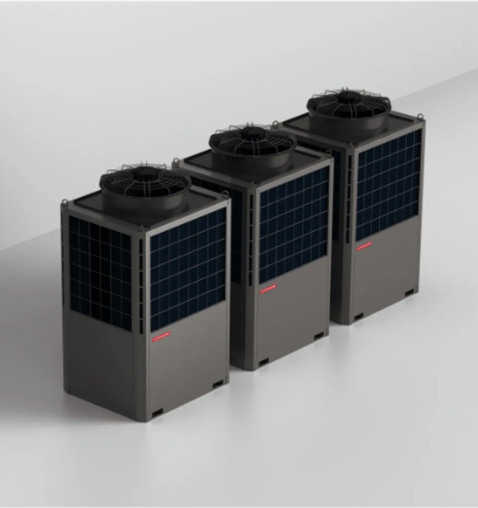 Three Chillers R32 units in parallel installation